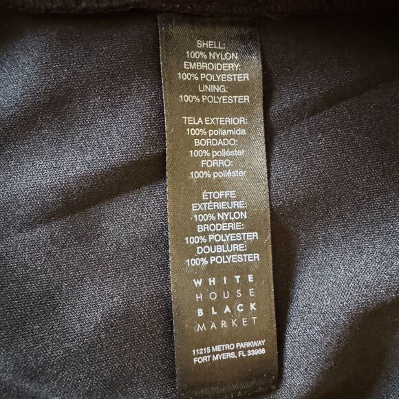 WHITE HOUSE BLACK MARKET Dress Women's Black Lace Sleeveless Size 2 - Picture 9 of 11